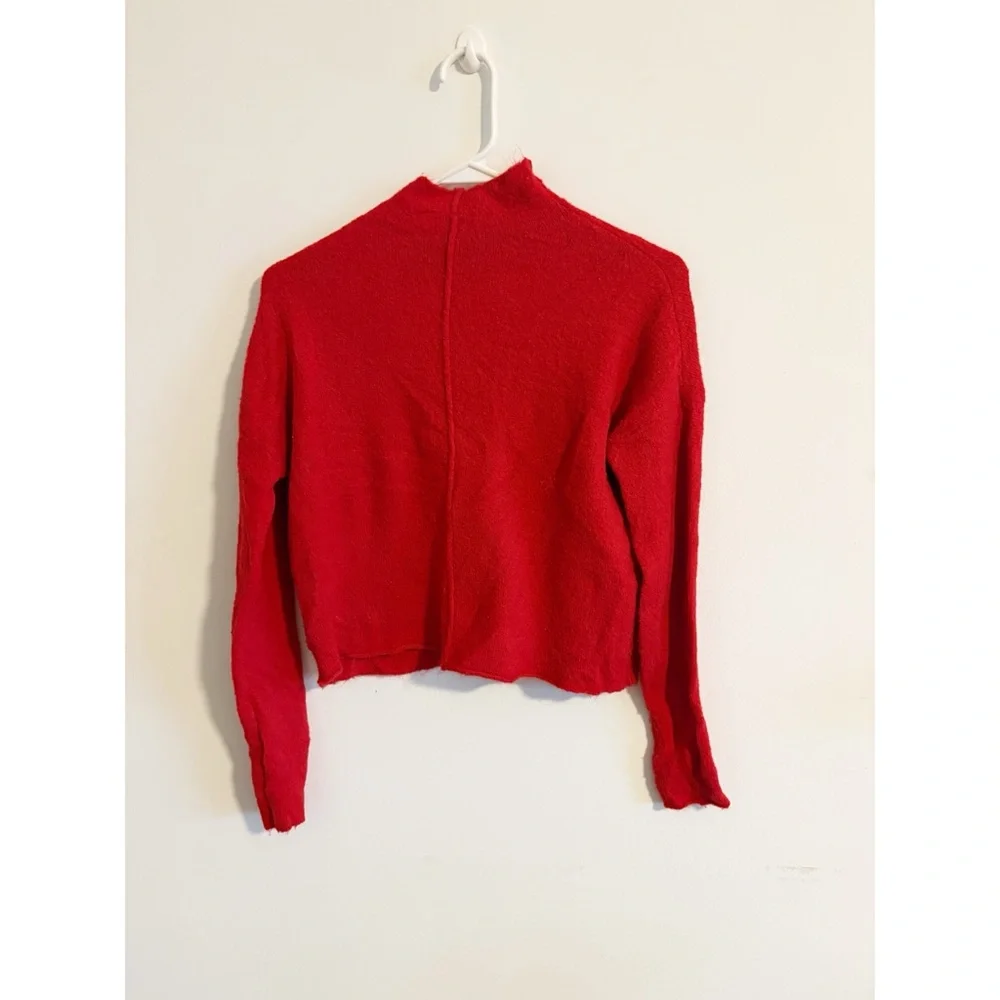 Anthropologie Moth Red‎ Mock Neck Sweater